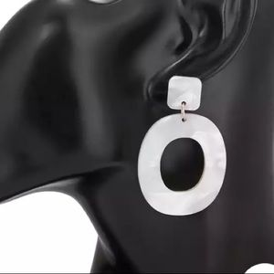 Brand new white and Opal tortoise shell Earrings